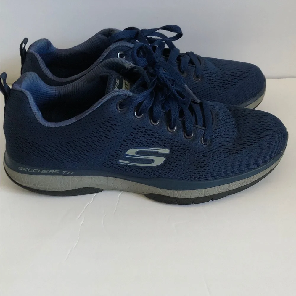Skechers Men's Dark Blue Mesh Athletic Shoes